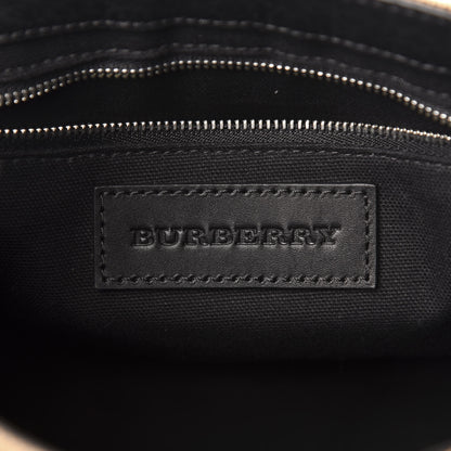 Burberry Mega Check Grainy Calfskin Small Gowan Messenger Bag Black 6 of 9