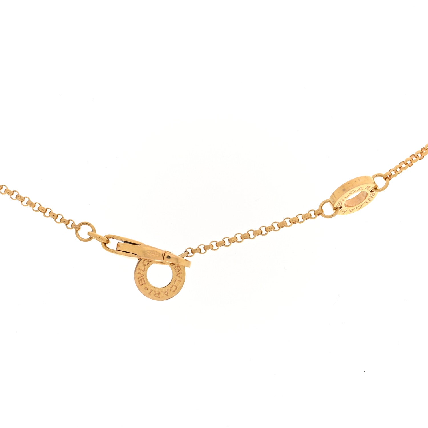 Bulgari 18K Rose Gold Diamond Small B.Zero1 Pave Pendant Necklace 4 of 5