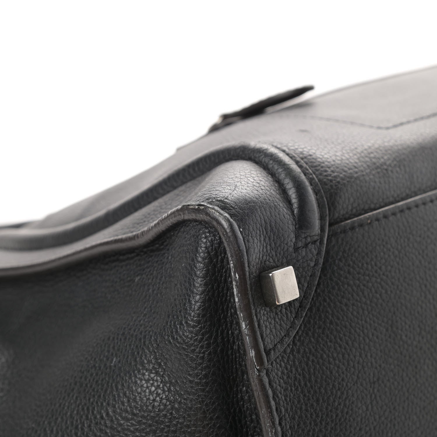 Celine Drummed Calfskin Shoulder Luggage Black 8 of 17