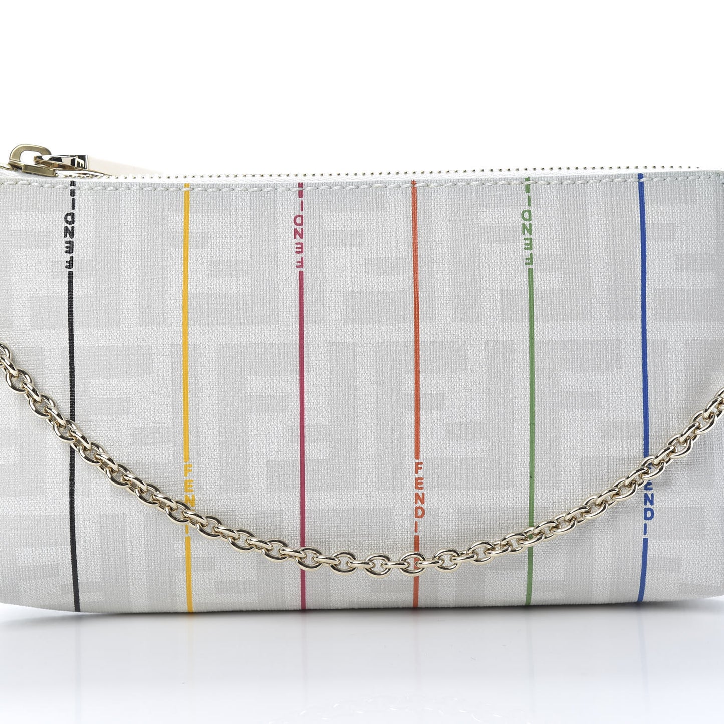 Zucca Spalmati Stripe Pochette Latte Multicolor