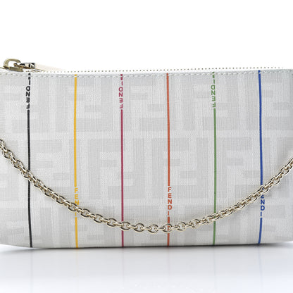 Fendi Zucca Spalmati Stripe Pochette Latte Multicolor 8 of 10