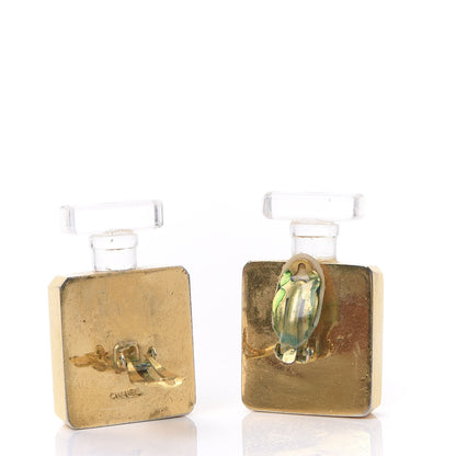 Chanel Coco Perfume Bottle Clip on Earrings Gold 4 of 4