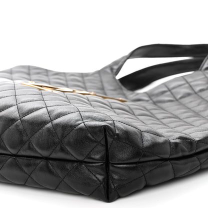 Saint Laurent Lambskin Quilted Maxi Icare Shopping Tote Black 9 of 9