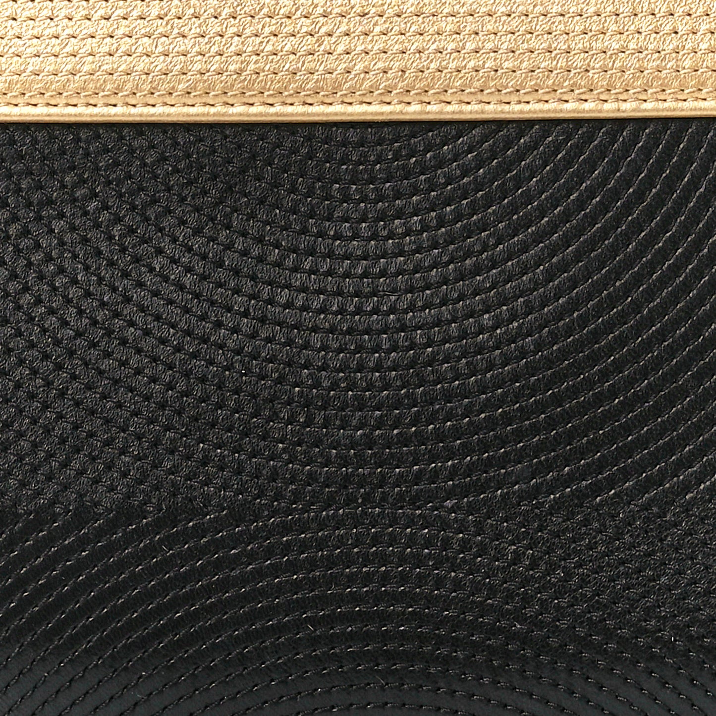 Lambskin Stitched Clutch Black Gold