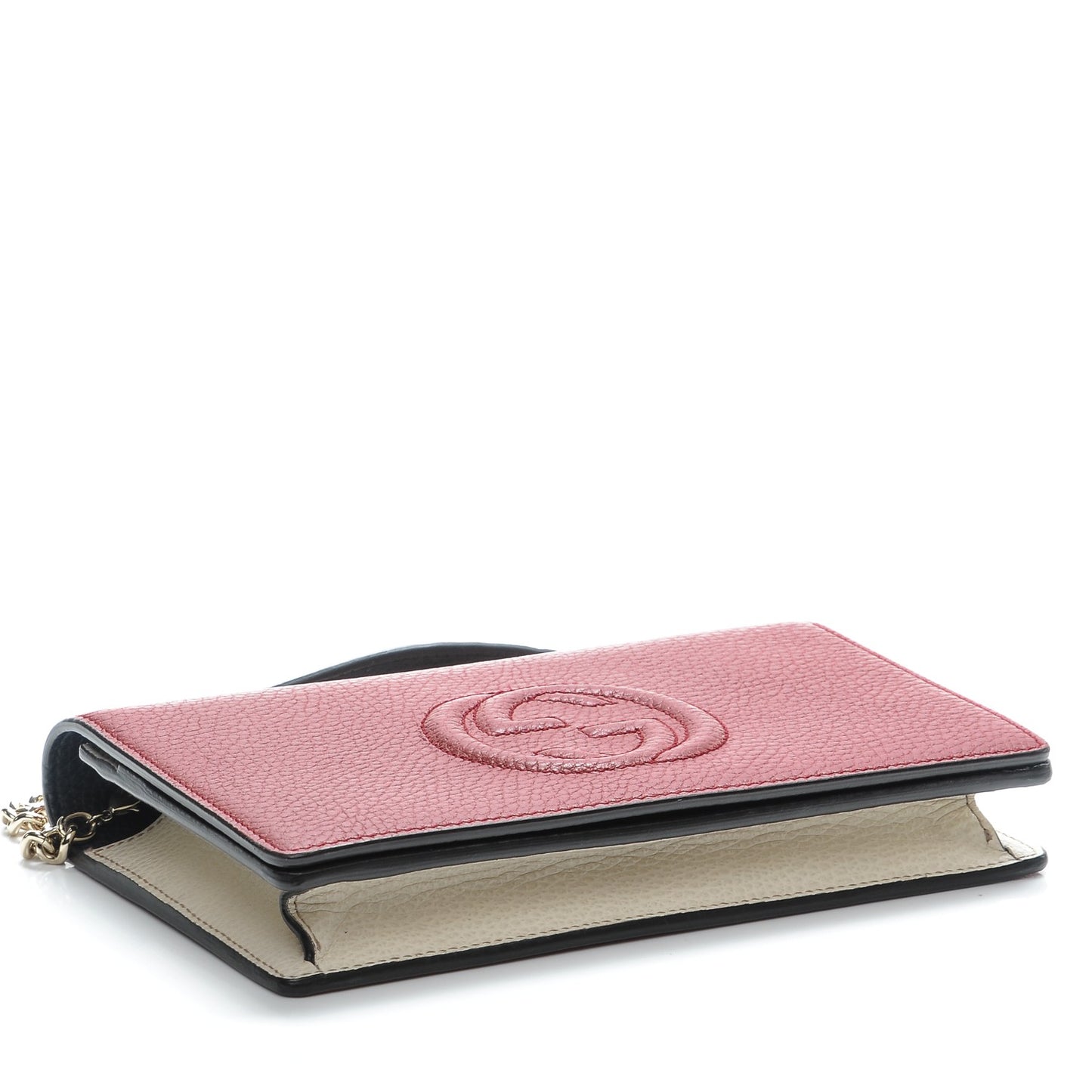 Dollar Calfskin Soho Wallet On Chain Hibiscus Red Mystic White Blue