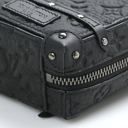 Louis Vuitton Monogram Taurillon Soft Trunk Backpack Pouch Bag Charm Key Ring Black 8 of 8