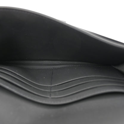 Christian Dior Ultra Matte Calfskin Saddle Chain Wallet Pouch Black 6 of 11