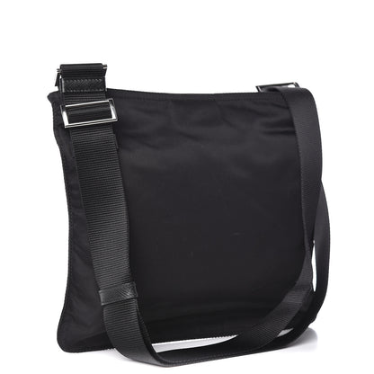 Prada Nylon Vela Flat Messenger Bag Black 3 of 9