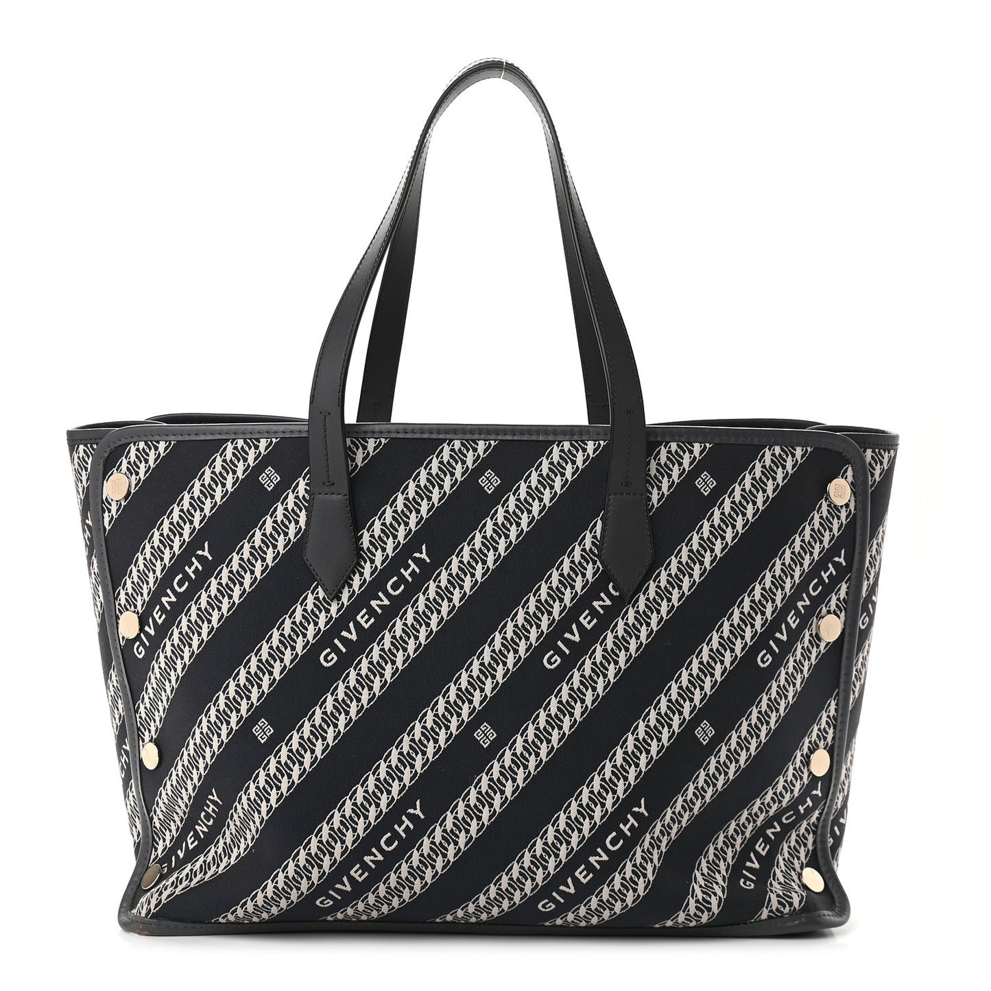 Canvas Jacquard Medium Bond Tote Oil Blue