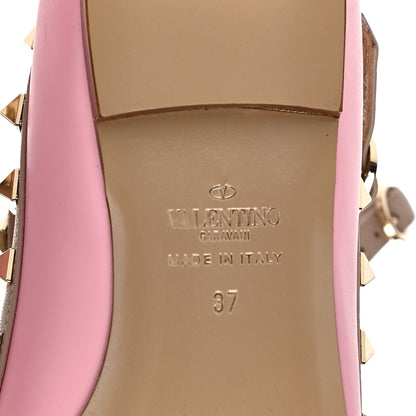 Valentino Garavani Calfskin Nappa Rockstud Cage Ballerina Flats 37 Absolute Poudre 6 of 8