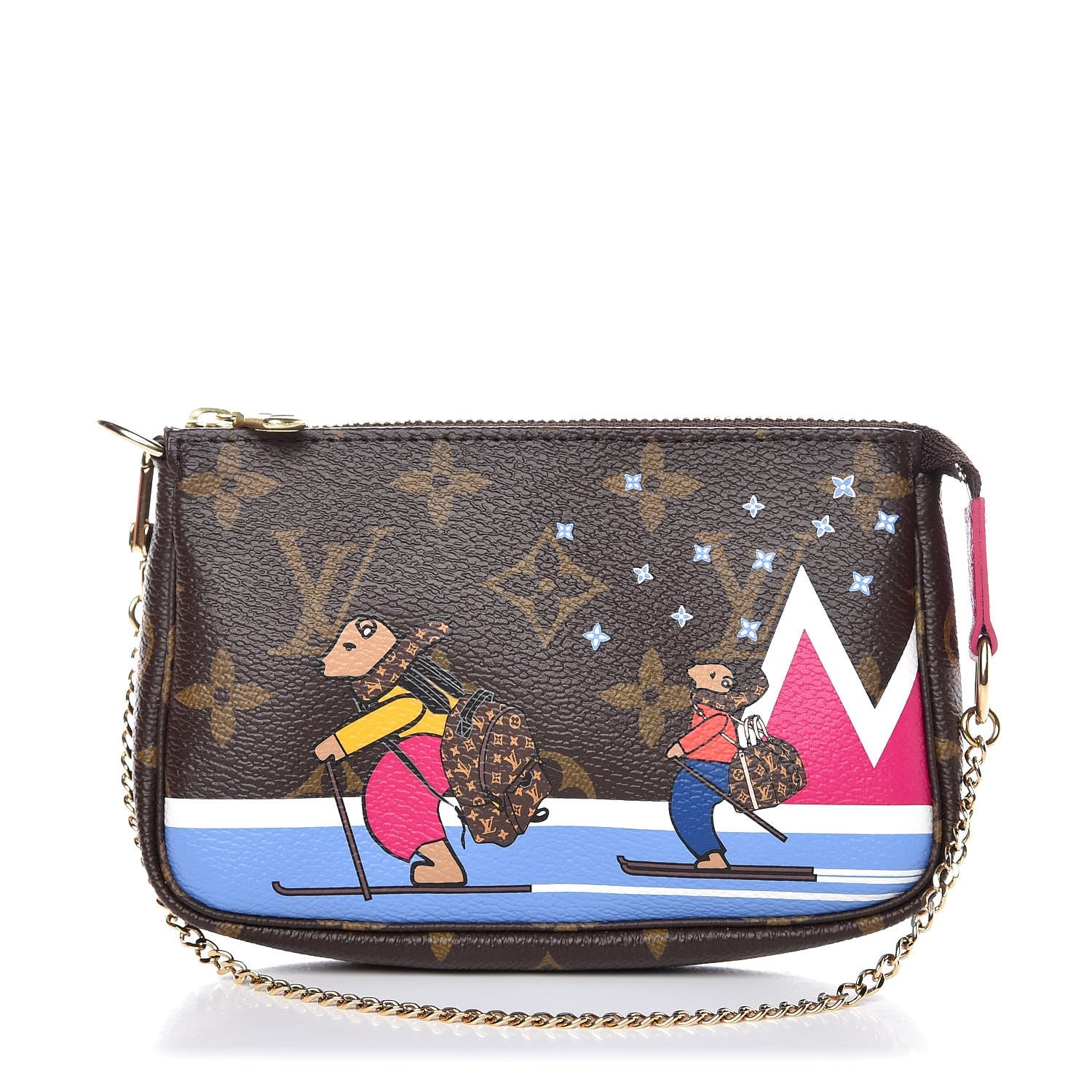 Louis Vuitton Monogram 2018 Christmas Animation Mini Bears Pochette Accessories 1 of 8