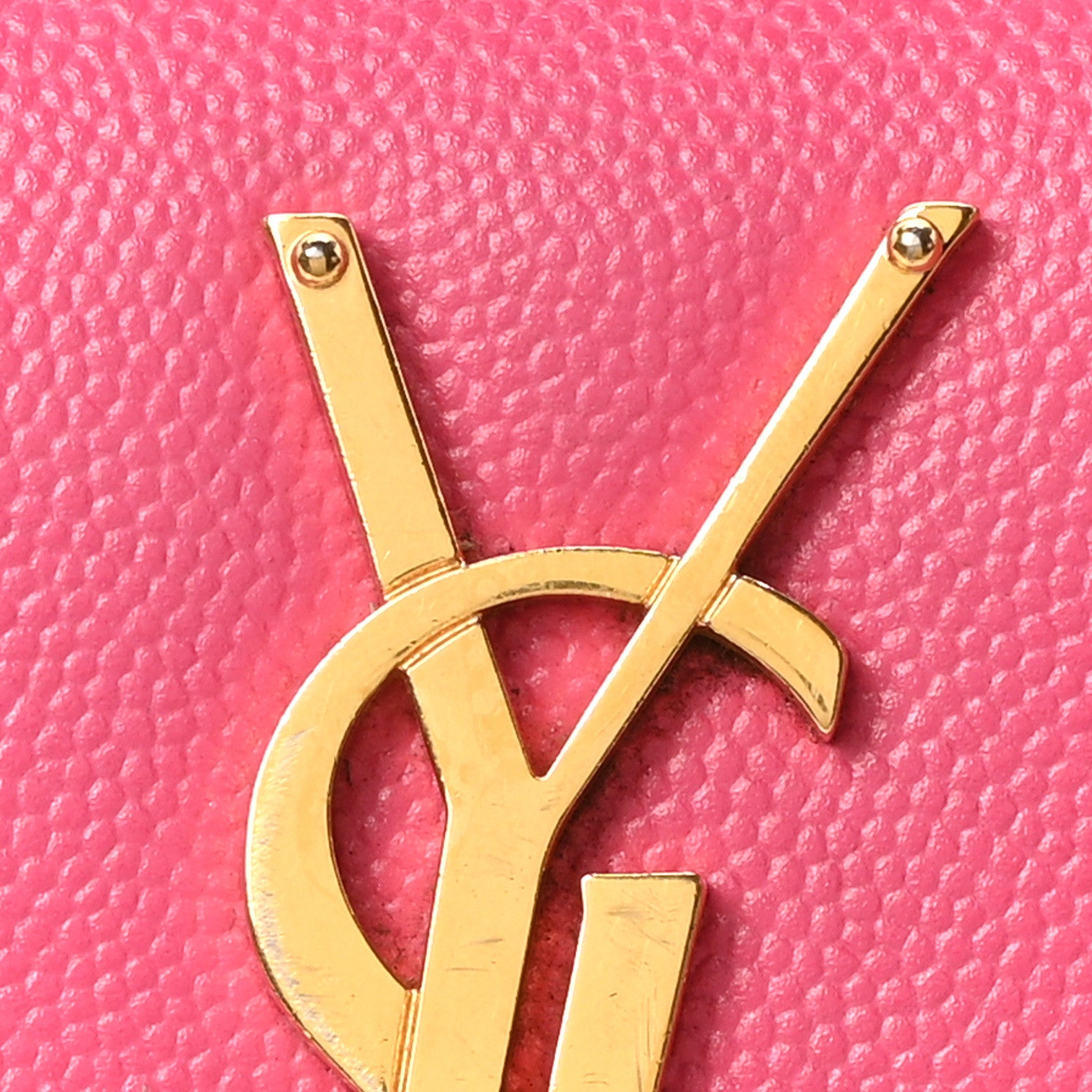 Saint Laurent Grain De Poudre Small Monogram Kate Satchel Bubblegum 7 of 9