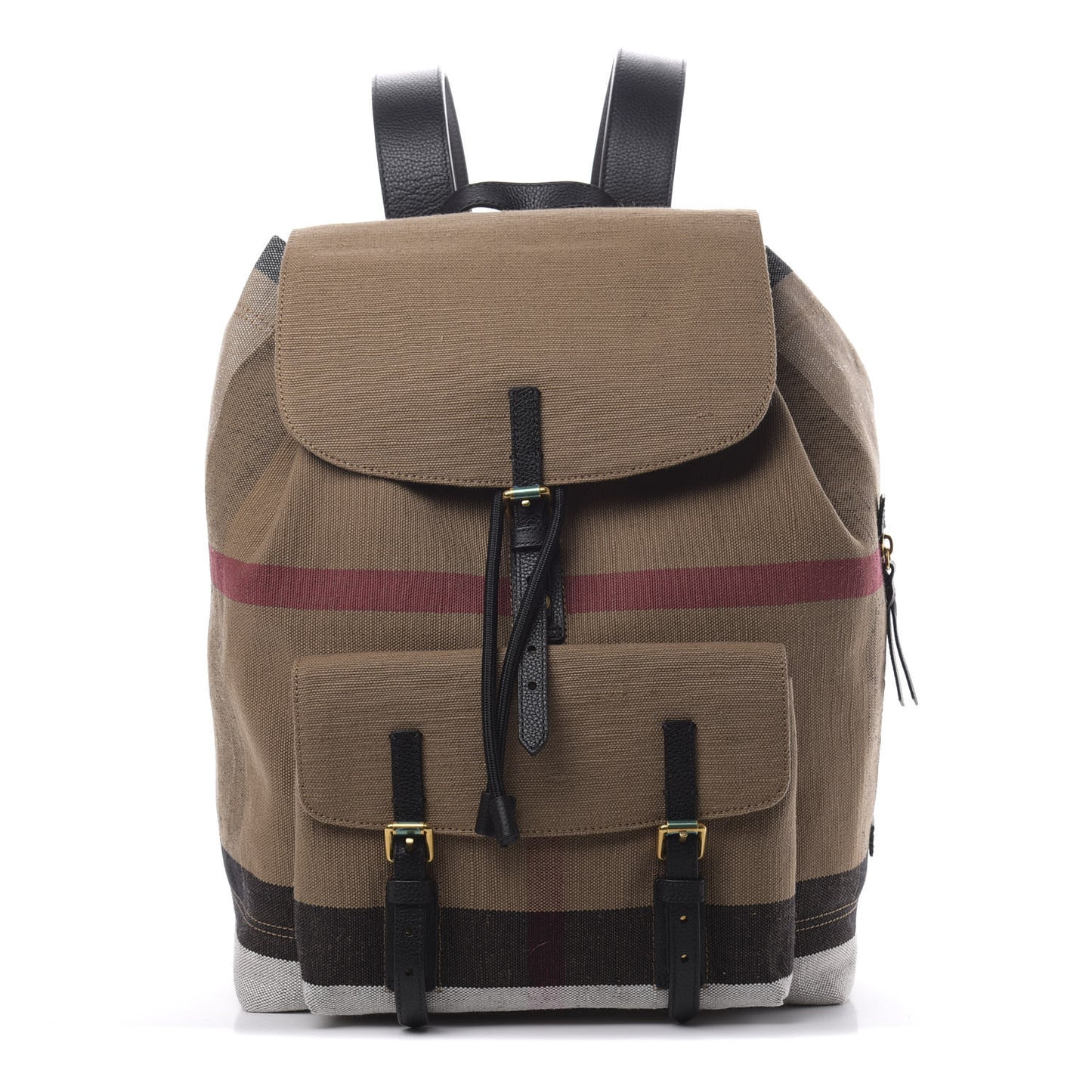 Canvas Mega Check Brookdale Backpack Black