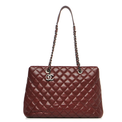 Chanel Caviar Quilted City Shopping Tote Dark Red 1 of 18