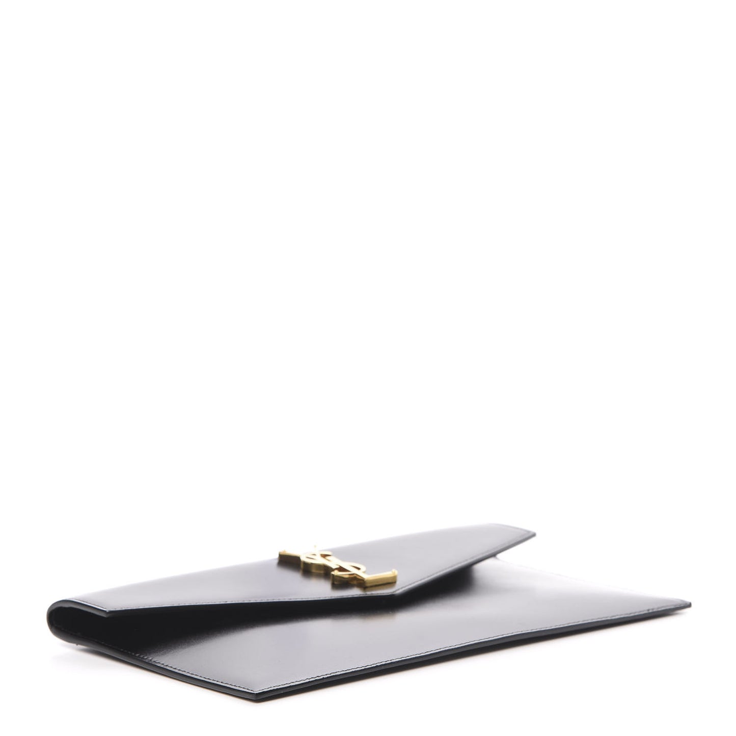 Smooth Shiny Calfskin Monogram Uptown Pouch Black