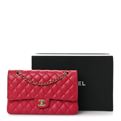 Chanel Lambskin Quilted Medium Double Flap Red 14 of 14