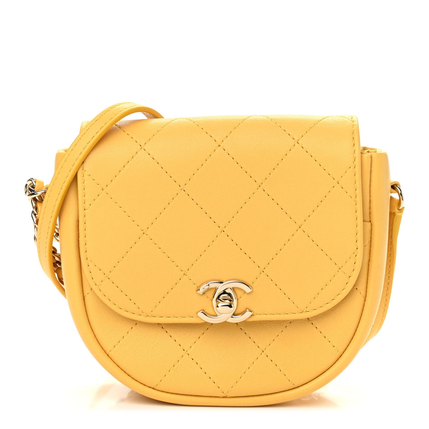 Goatskin Stitched Casual Trip Messenger Flap Yellow