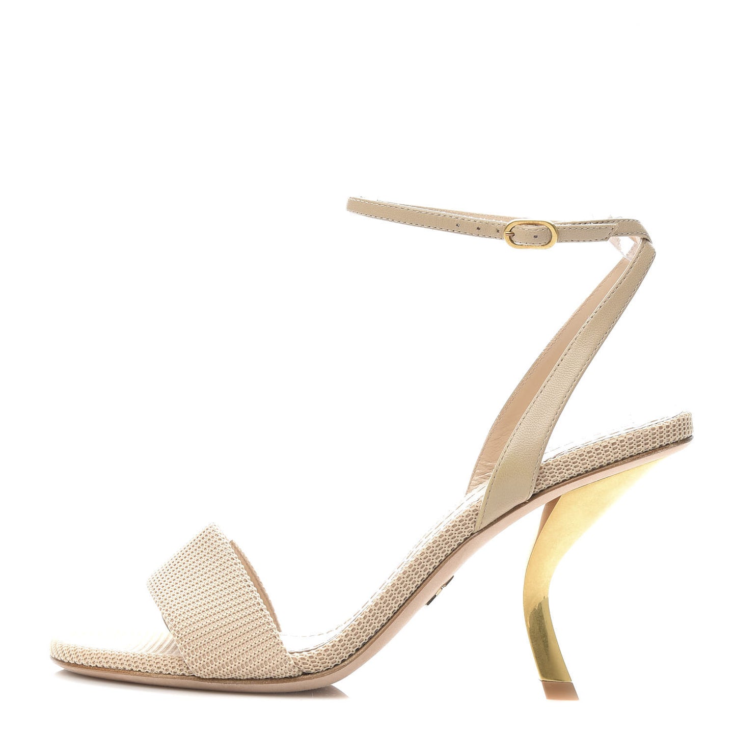 Technical Fabric D-Sculpture Sandals 37 Nude Powder