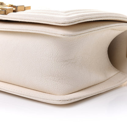 Chanel Caviar Quilted Small Boy Flap White 9 of 9