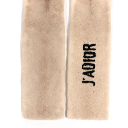 Christian Dior Mink J'Adior Scarf Beige Black 2 of 3