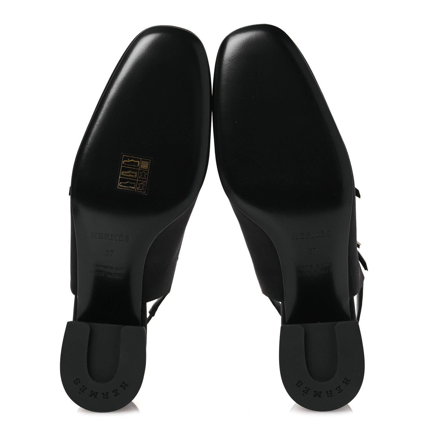 Hermes Satin Rhinestone Jackie 50 Pumps 37 Black 7 of 11