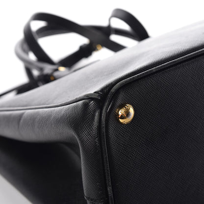 Prada Saffiano Medium Galleria Double Zip Tote Black 10 of 17