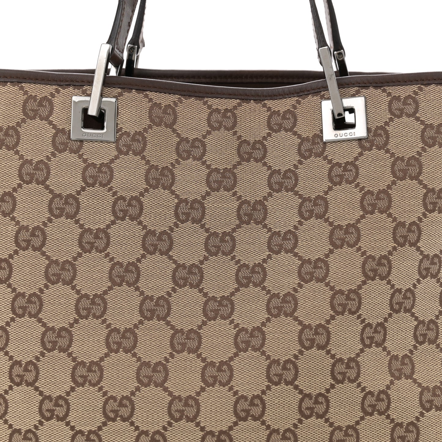 Monogram Large Bucket Tote Dark Brown