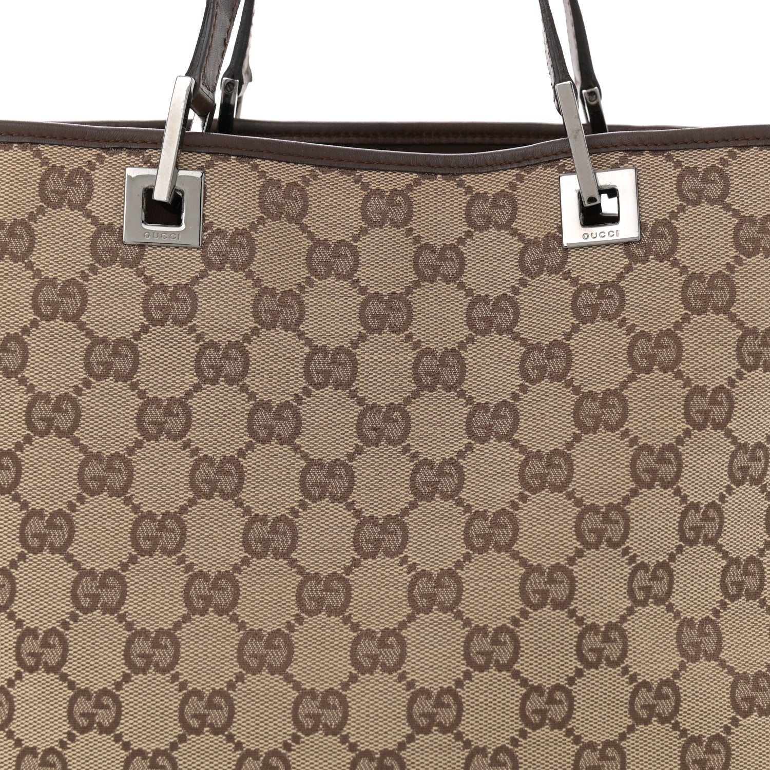 Gucci Monogram Large Bucket Tote Dark Brown 8 of 12