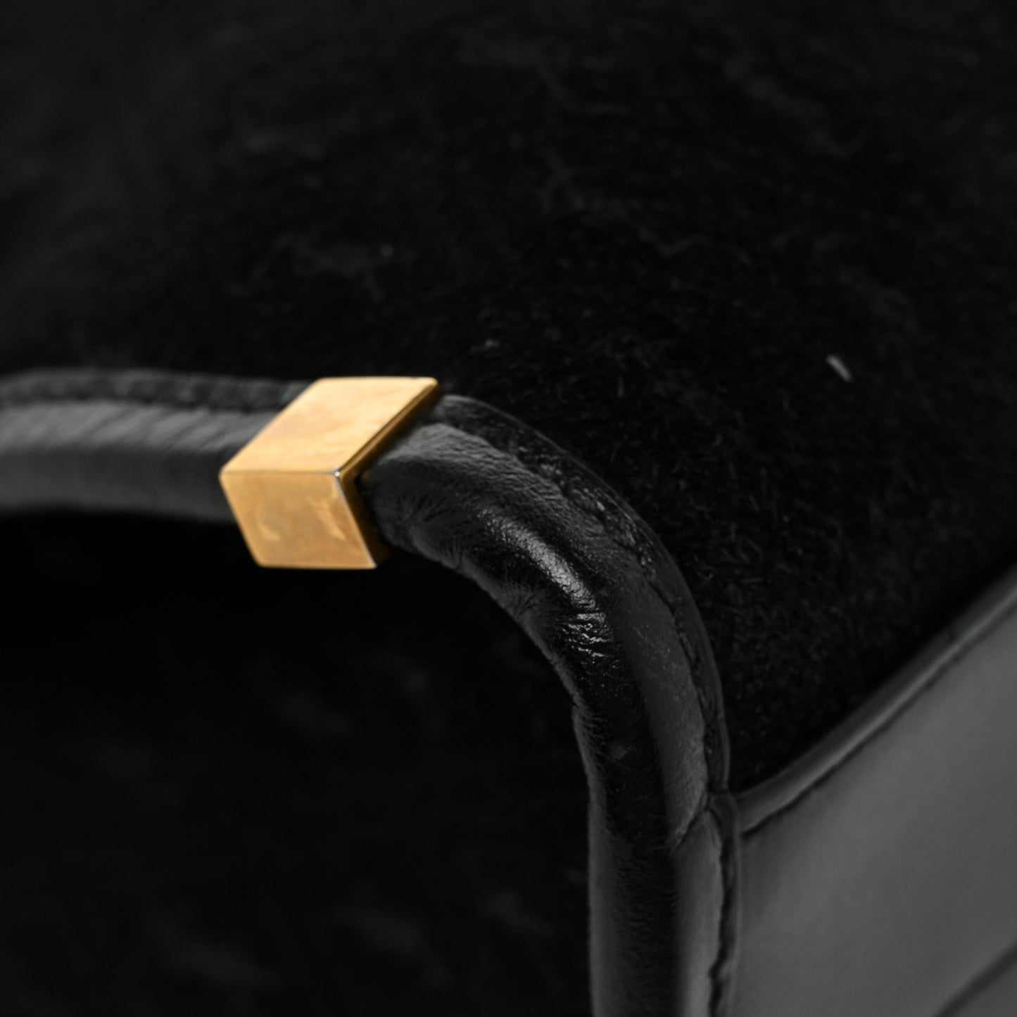 Suede All-Over Monogram Convertible Tote Black