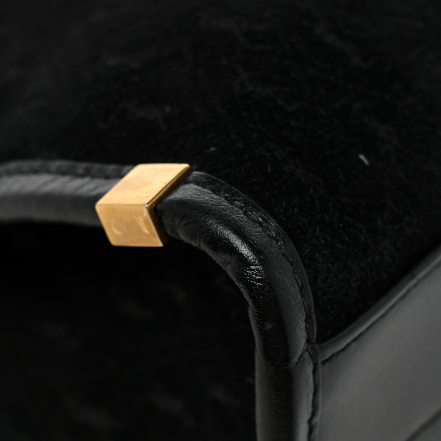Saint Laurent Suede All-Over Monogram Convertible Tote Black 13 of 15