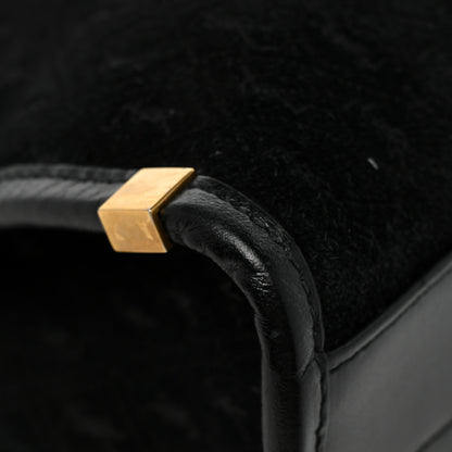 Saint Laurent Suede All-Over Monogram Convertible Tote Black 13 of 15