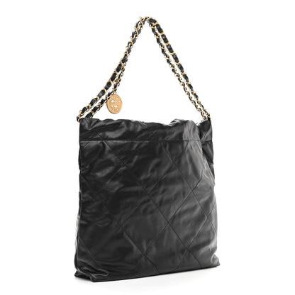 Chanel Calfskin Quilted Small Chanel 22 Black 4 of 11