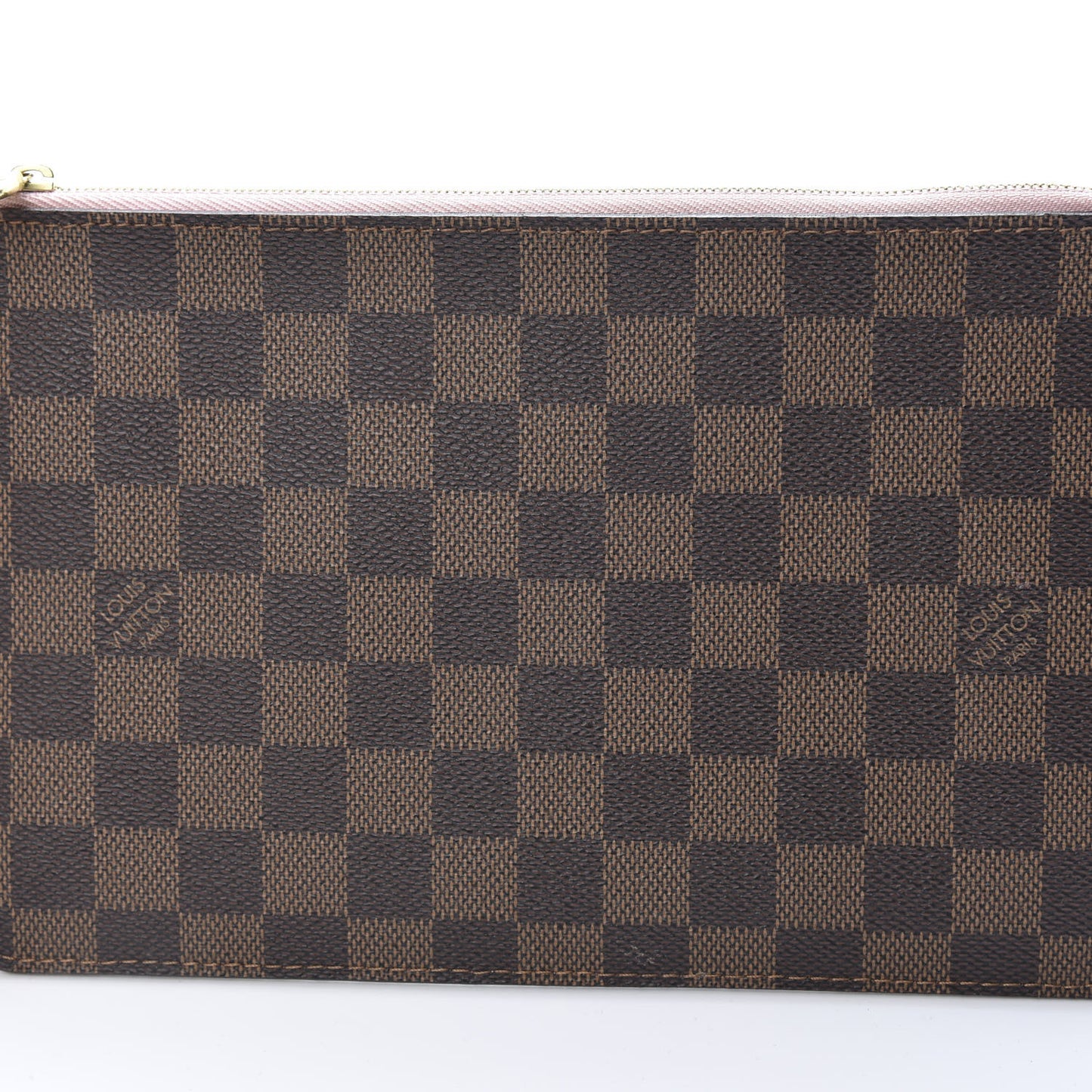 Damier Ebene Neverfull MM GM Pochette Rose Ballerine