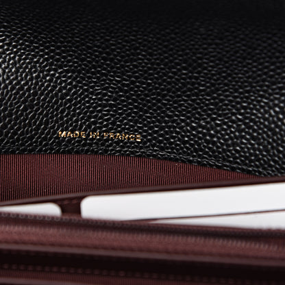 Chanel Caviar Quilted Large Gusset Flap Wallet Black 6 of 8