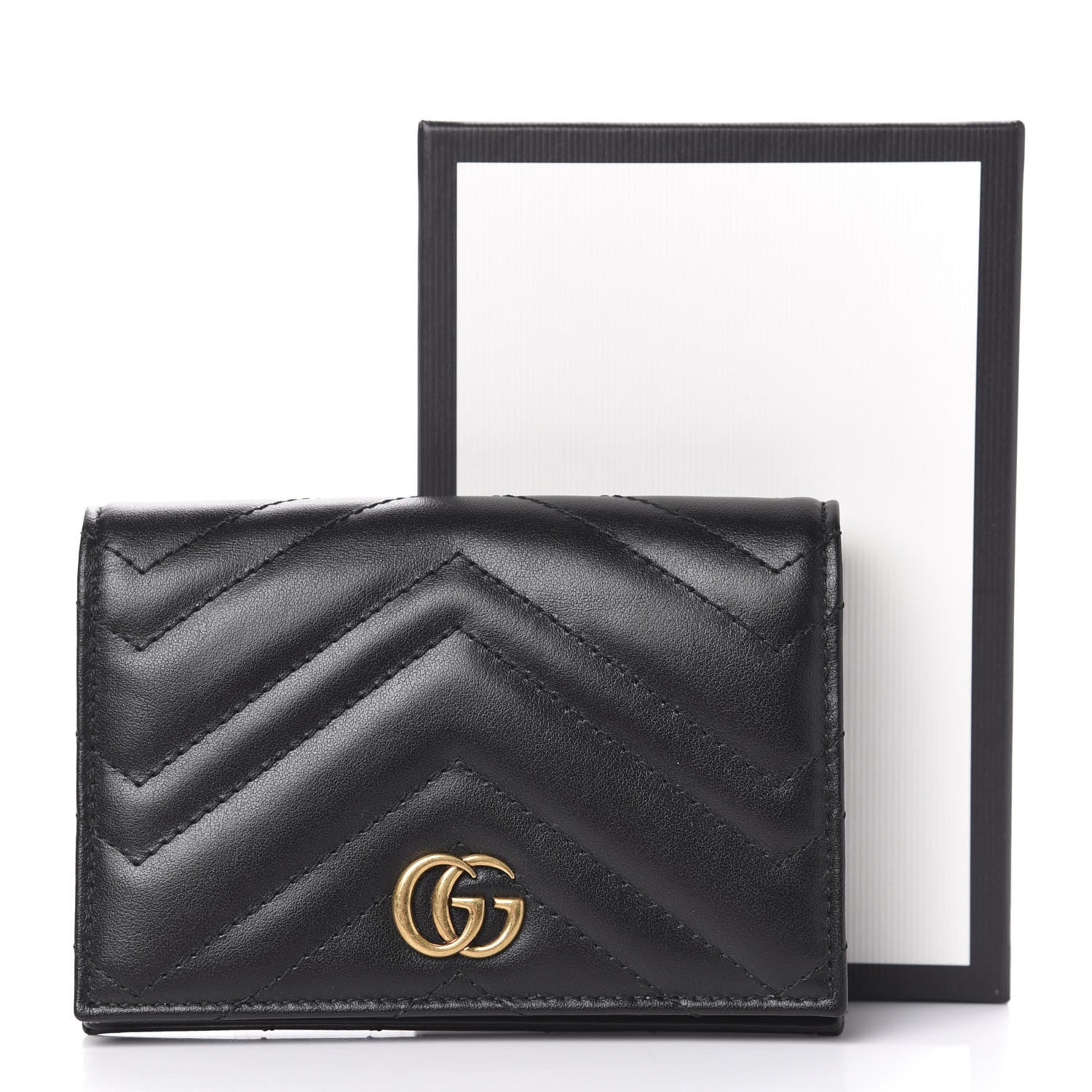 Gucci Calfskin Matelasse GG Marmont Passport Case Black 8 of 8