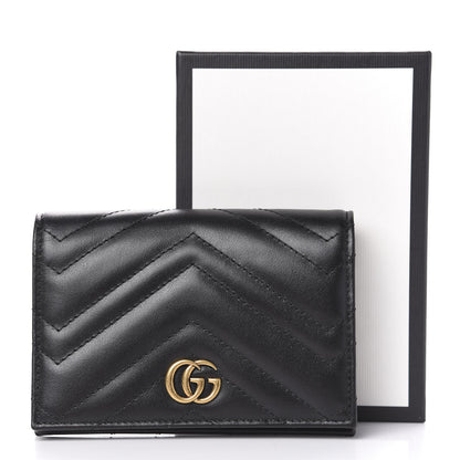 Gucci Calfskin Matelasse GG Marmont Passport Case Black 8 of 8