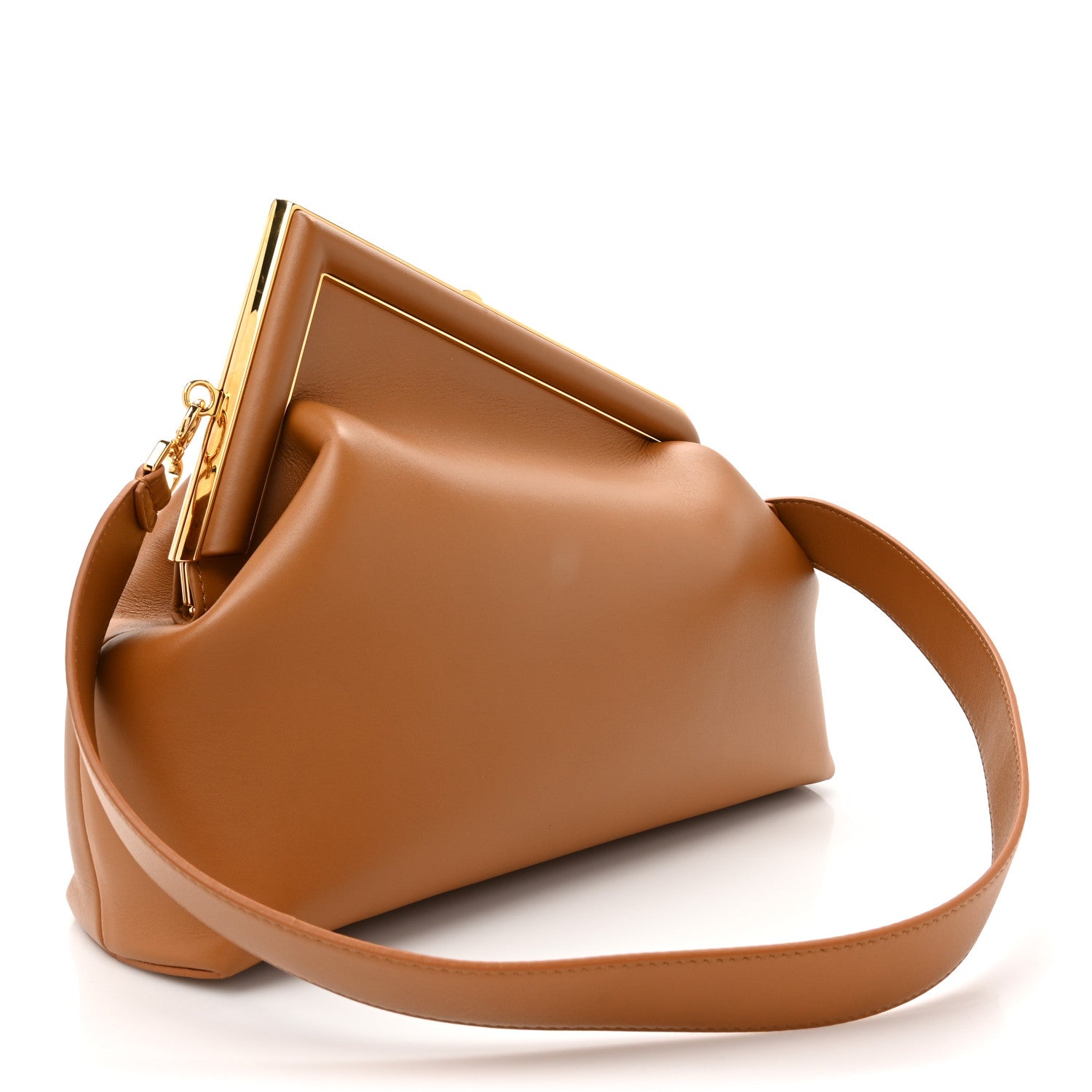 Fendi Shiny Nappa Medium Fendi First Caramello 3 of 14