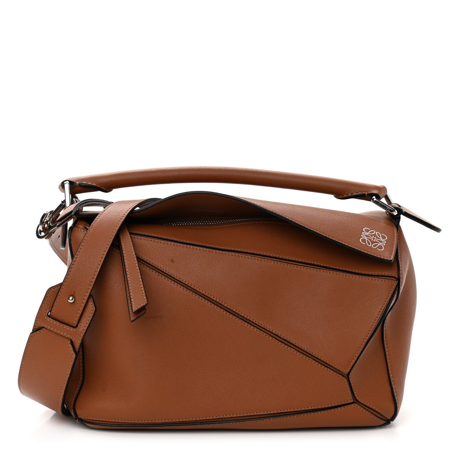 Loewe Calfskin Medium Puzzle Bag Tan 1 of 13