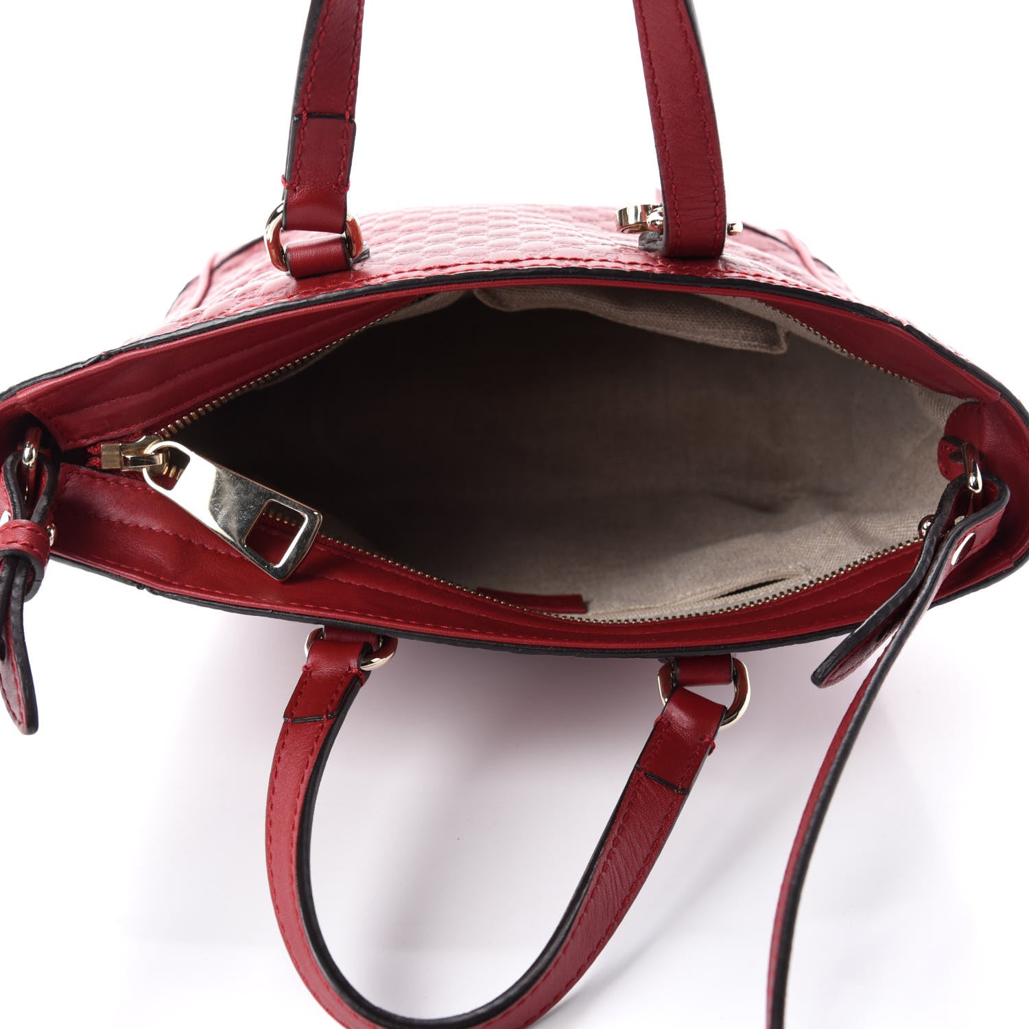 Gucci Microguccissima Small Bree Tote Red 6 of 11
