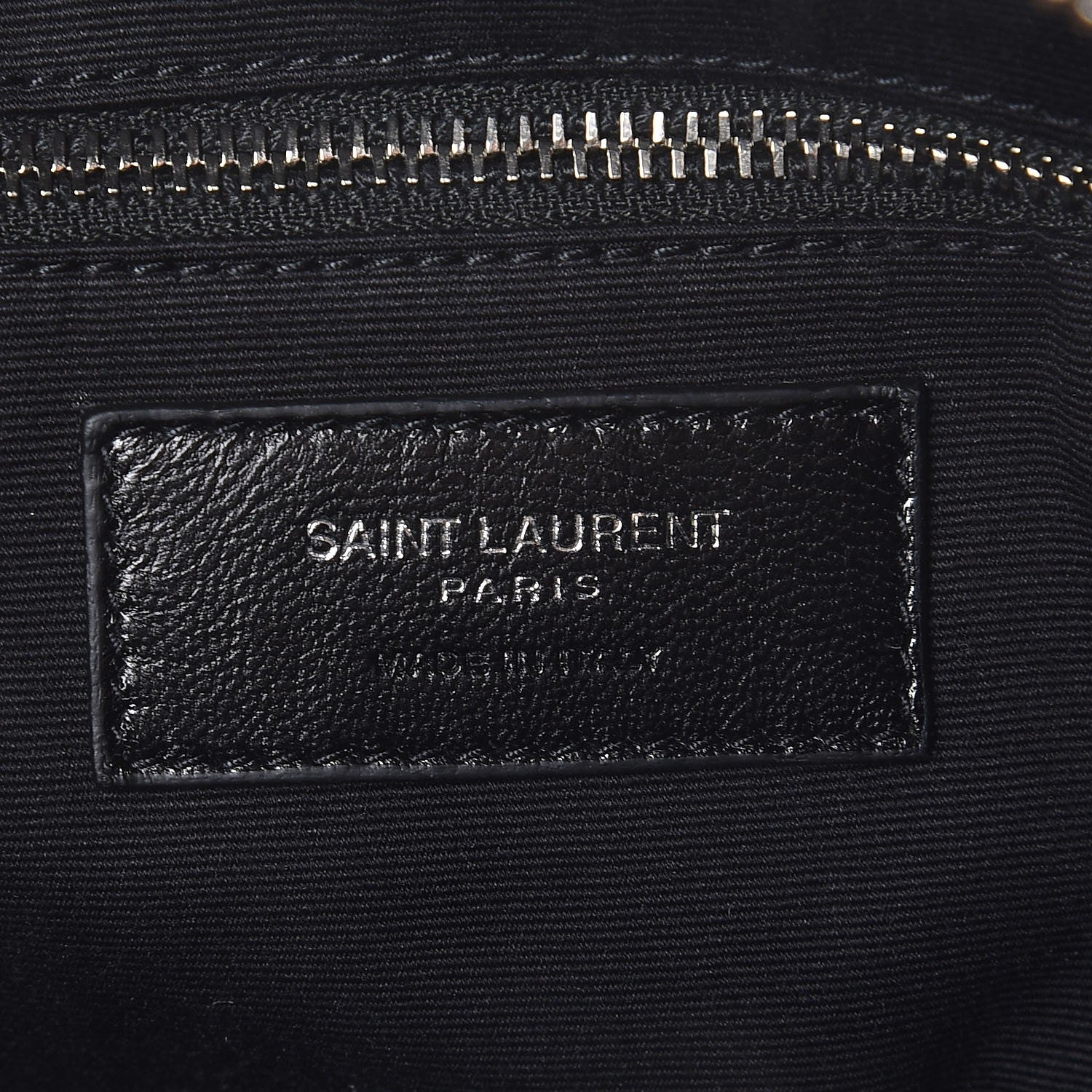 Saint Laurent Calfskin Y Quilted Monogram Small Loulou Bowling Bag Black 6 of 7