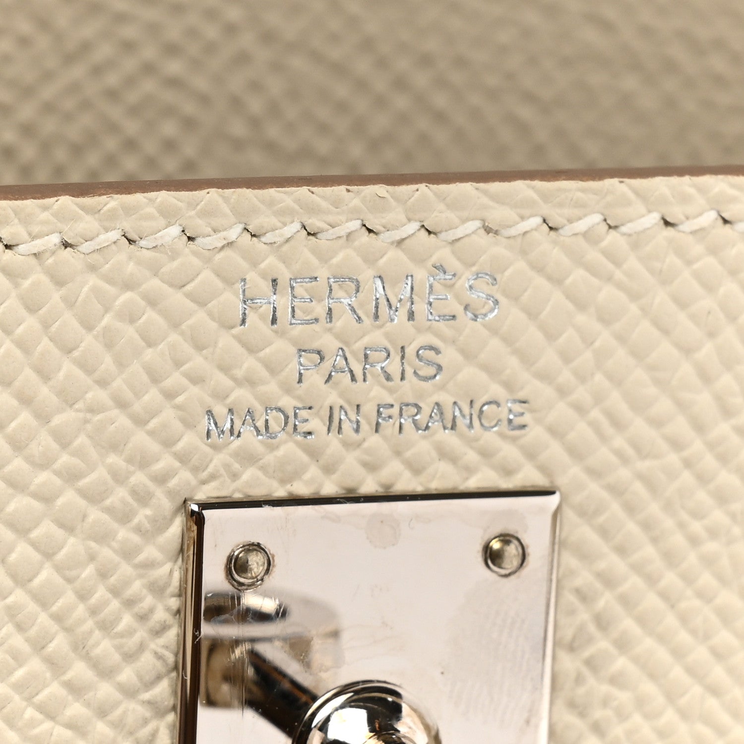 Hermes Epsom Kelly Sellier 25 Craie 6 of 14