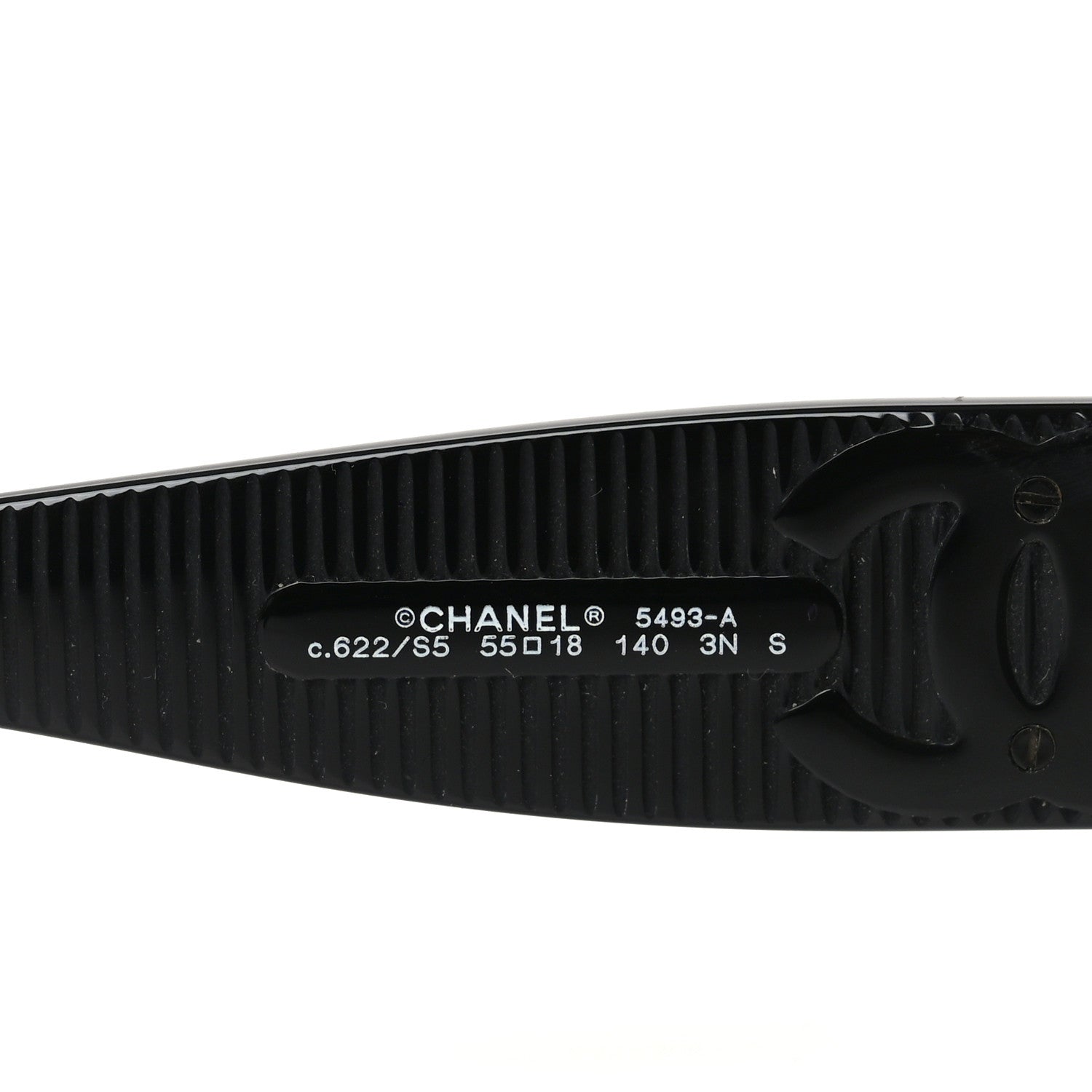 Chanel Acetate Rectangle Sunglasses 5493-A Black Brown 5 of 7