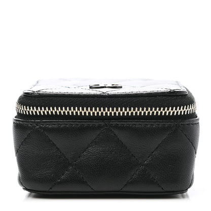 Chanel Lambskin Quilted Jewelry Travel Case Black 1 of 11