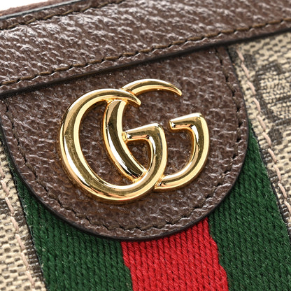 Gucci GG Supreme Monogram Web Ophidia Zip Around Wallet Brown 9 of 9