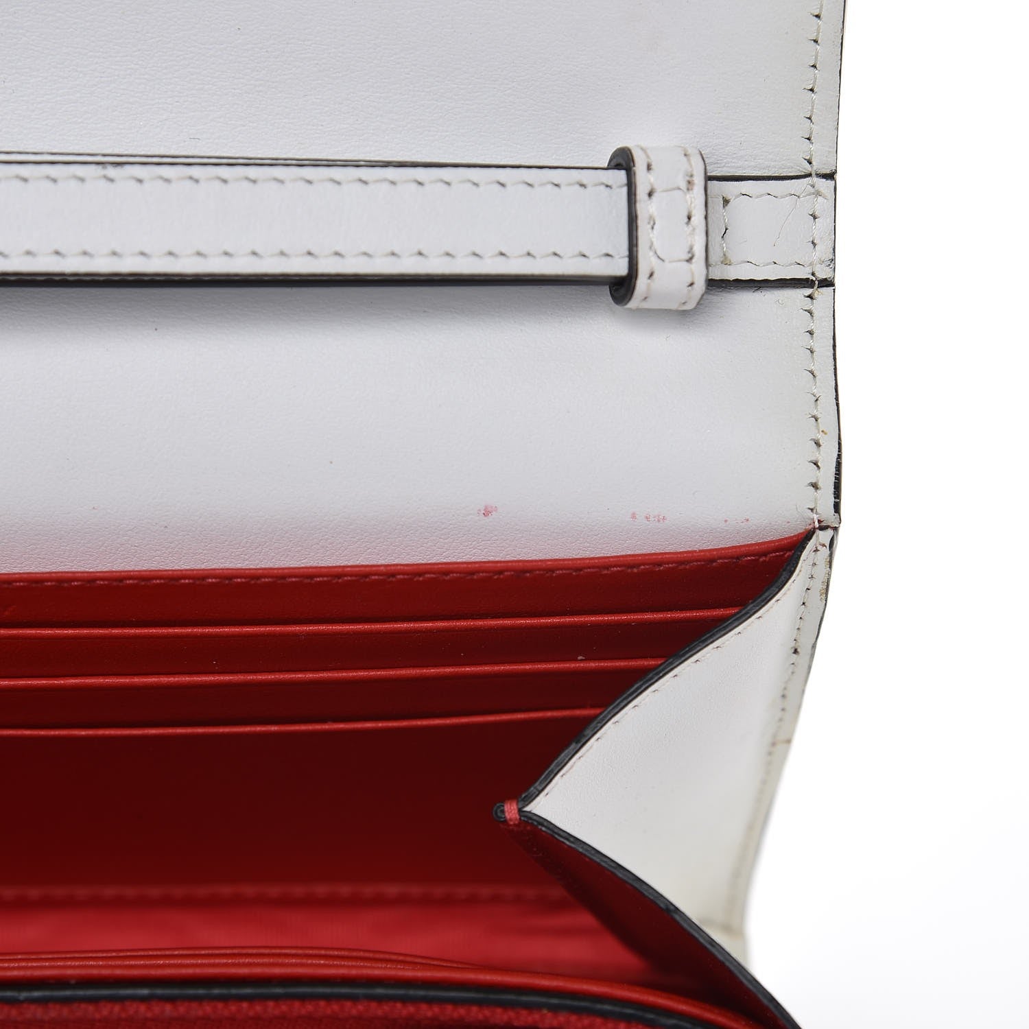 Christian Louboutin Calfskin Macaron Spiked Flap Wallet White 11 of 15