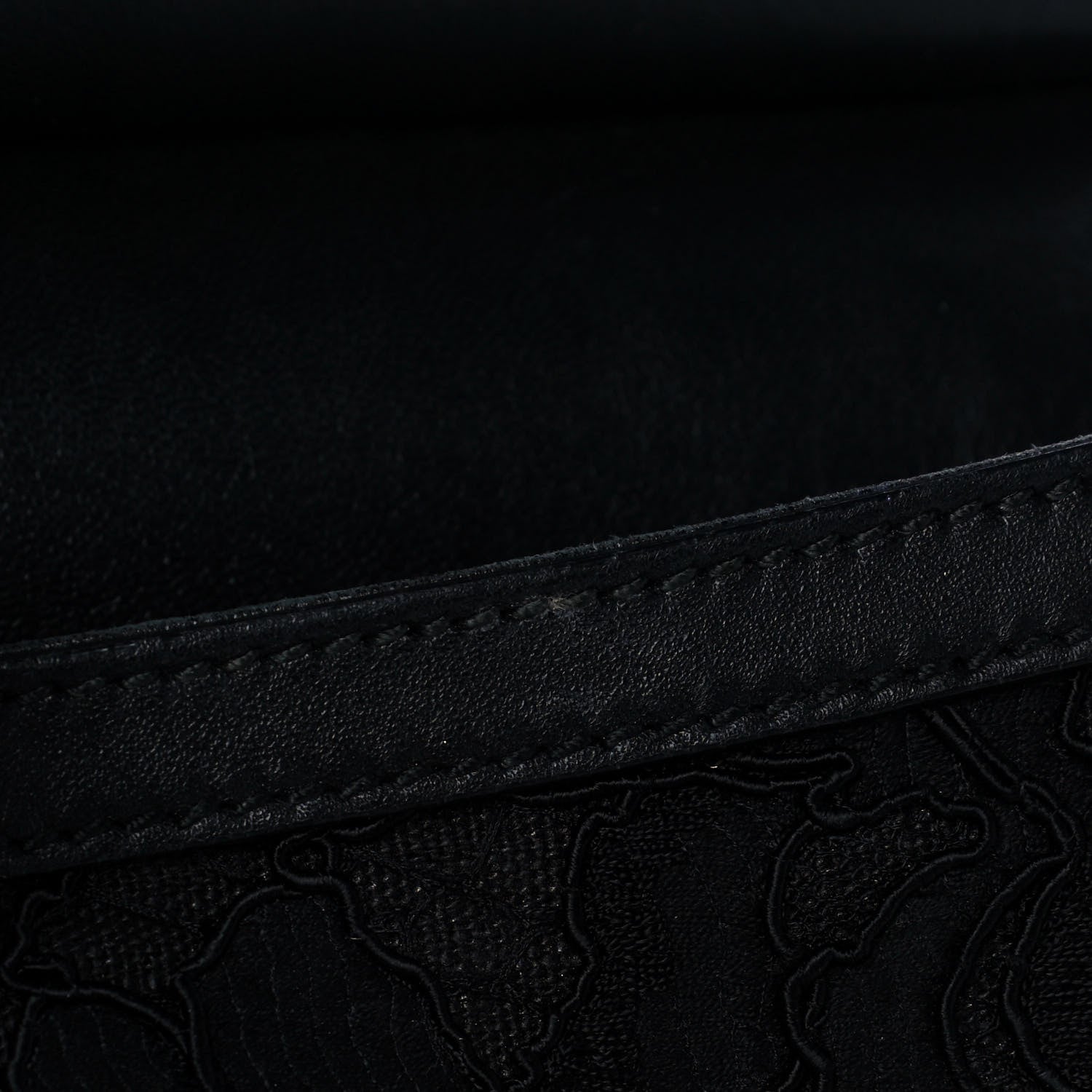 Dolce & Gabbana Calfskin Lace Miss Sicily Satchel Black 13 of 14