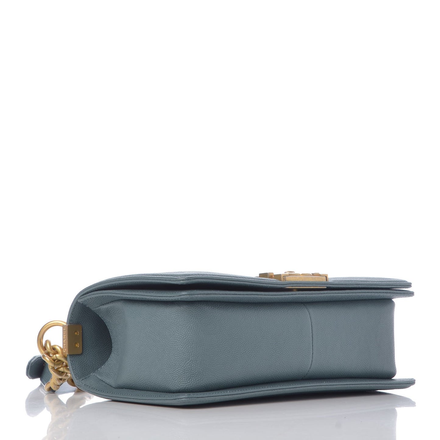 Caviar Quilted Medium Boy Flap Blue