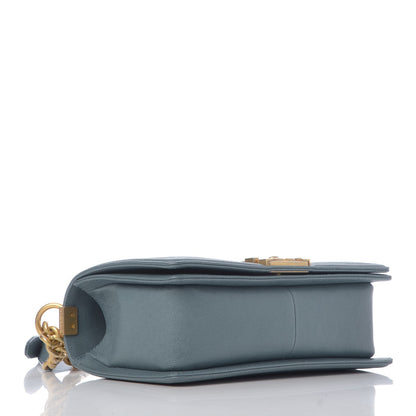 Chanel Caviar Quilted Medium Boy Flap Blue 5 of 9