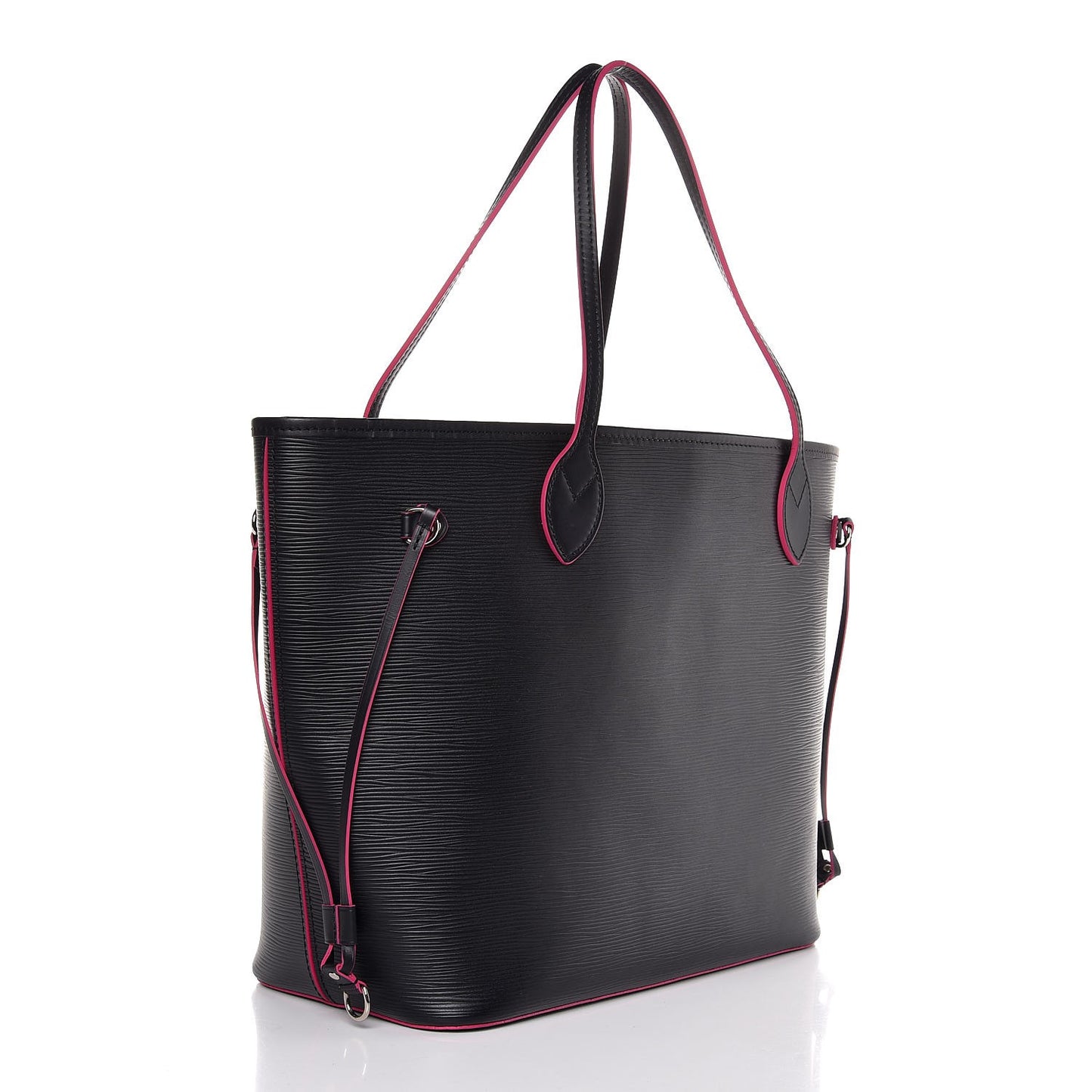 Epi Neverfull MM Black Hot Pink