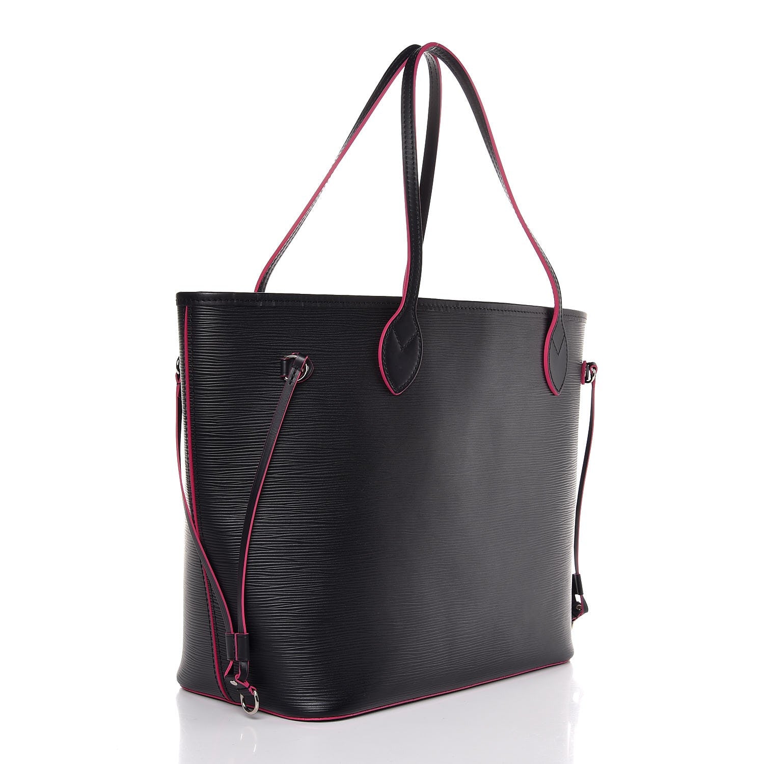Louis Vuitton Epi Neverfull MM Black Hot Pink 4 of 8